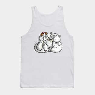 Samoyed sleeping pile cartoon Tank Top